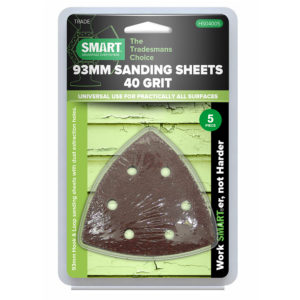 Universal 93mm 40 Grit Sanding Sheets - (5 Pack)