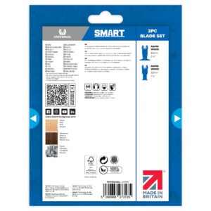 2 Piece Rapid Wood Multi-tool Blade Set - Packaging